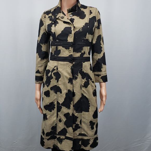 Rachel Roy Trench Coat Snap Closure Lined Zipper Detail Modal XS X-Small - Picture 7 of 11